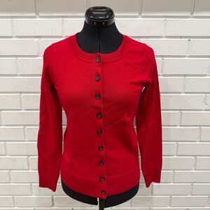 Banana Republic NWT Extra-Fine Merino Wool Cardigan Red XS Valentines